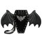 Black Vinyl Coffin With Bat Wings Novelty Backpack Purse Goth Punk Fashion Bag